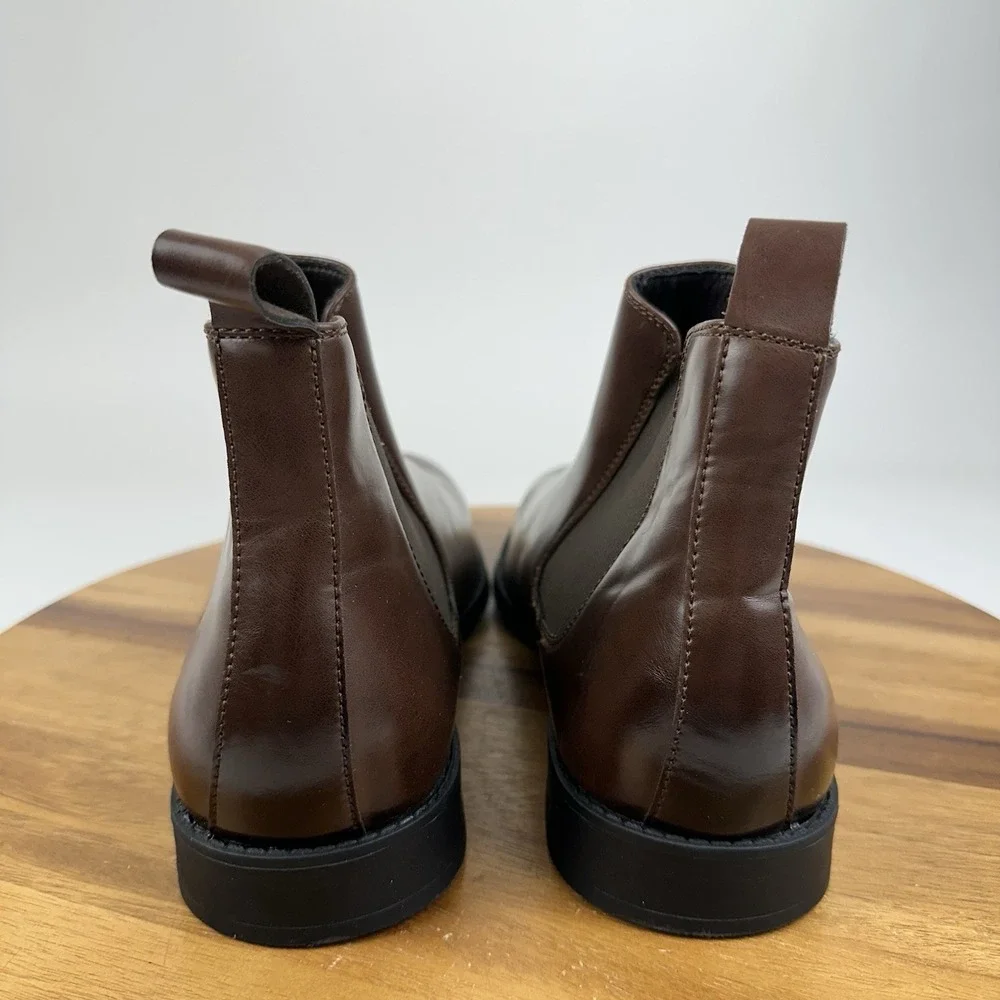 New NWOB Mens Gordon Rush 301327 Brown Leather Chelsea Ankle Boots Size 11.5 M